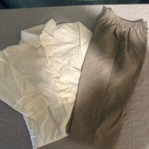 Toddler Boys 2T Dress Outfit – White Button-Up Shirt & Dress Pants – Formal Occa